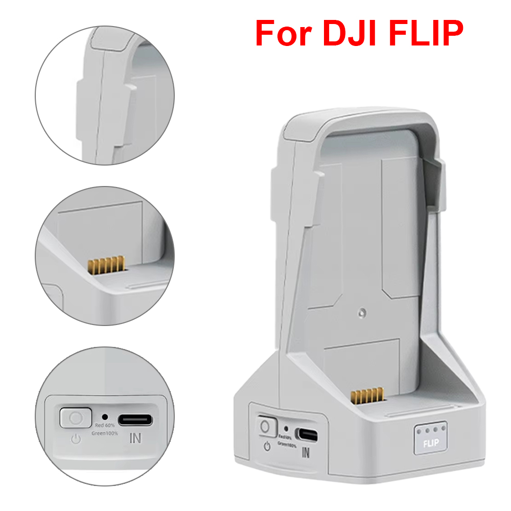 Drone Battery Adapter - Batterijlader voor DJI Flip Tweerichtingsoplaadhub Verticale